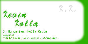 kevin kolla business card